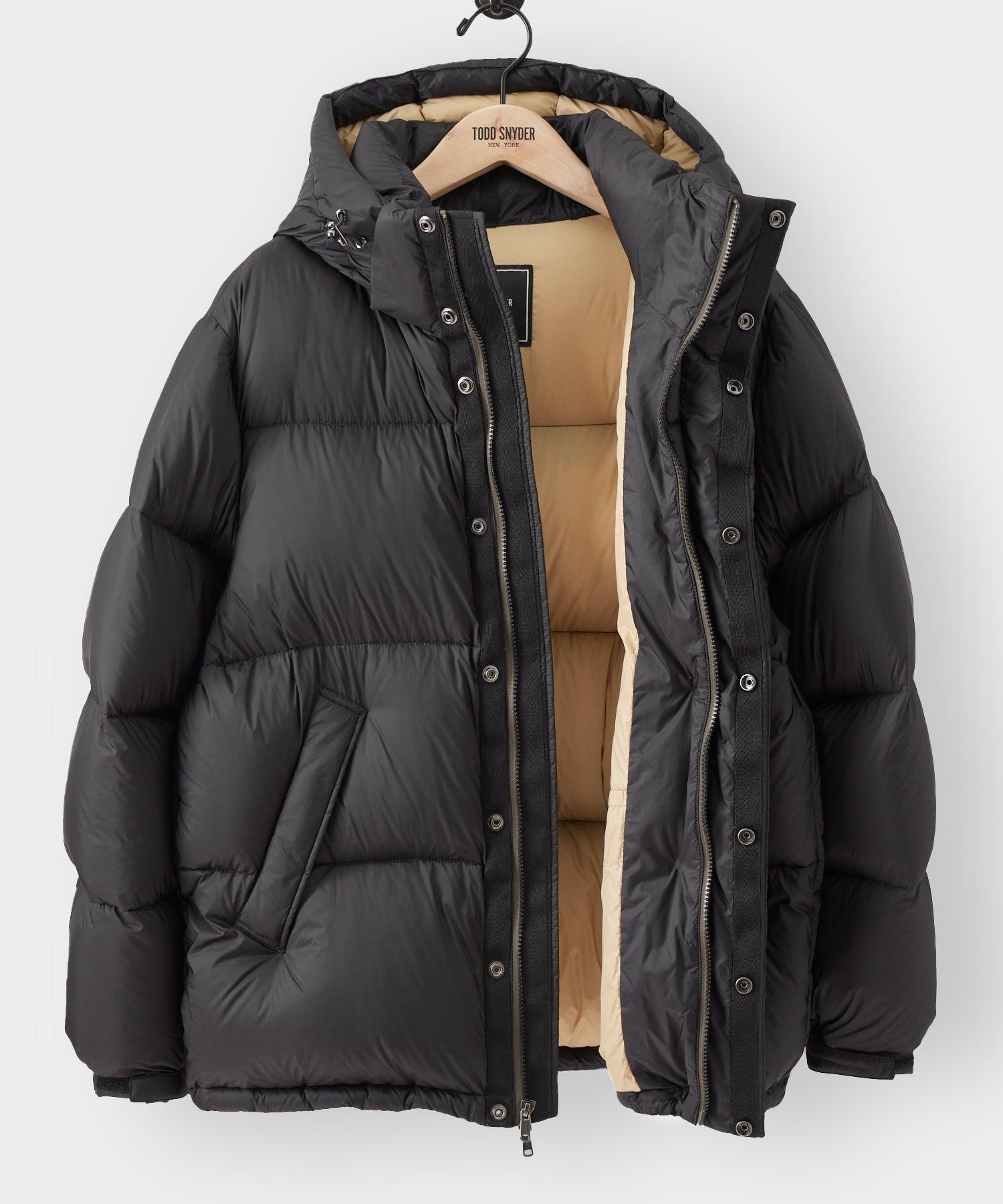 Italian Short Tech Down Parka in Black Product Image