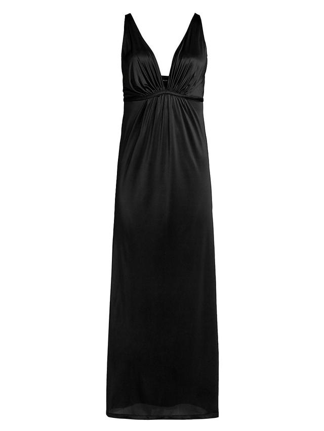 Natori Enchant Deep V-Neck Satin Nightgown Product Image