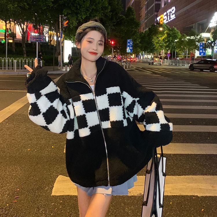 Checkerboard Zip Jacket Product Image