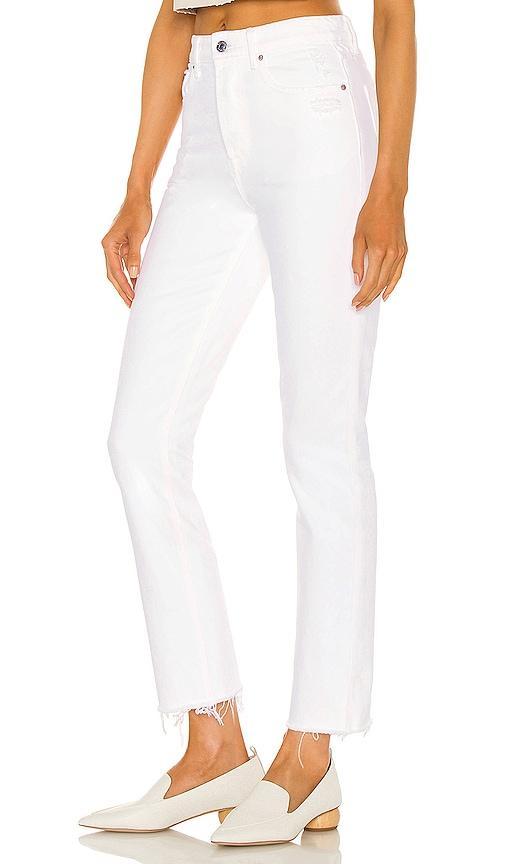 GRLFRND Karolina High Rise Straight Crop in Brentwood - White. Size 25 (also in 26, 23, 24, 28, 29, 30, 31, 32). Product Image