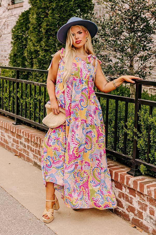 Resort Radiance Paisley Maxi Dress Curves Product Image