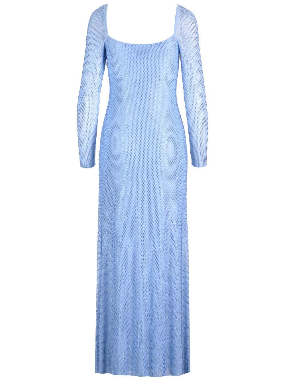 Fluid Jersey Maxi Dress In Blue Product Image