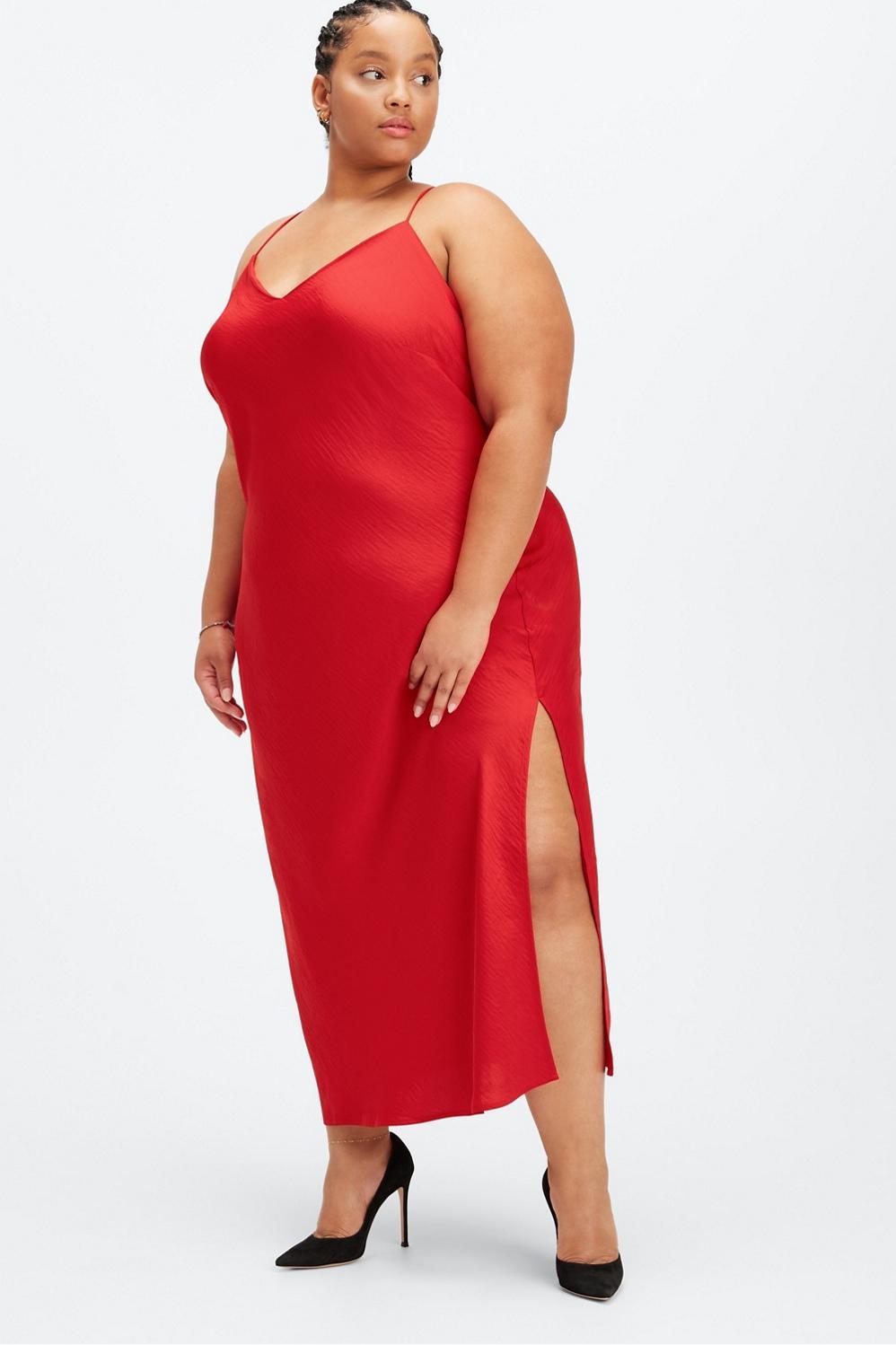 Fabletics Slip Dress Womens red Size L Product Image