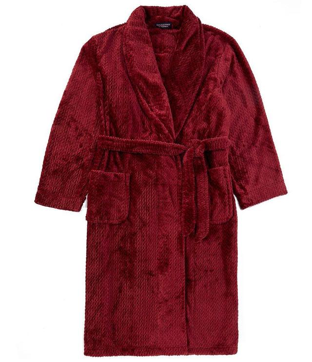 Roundtree & Yorke Big & Tall Robe Long Sleeve Solid Plush Robe Product Image