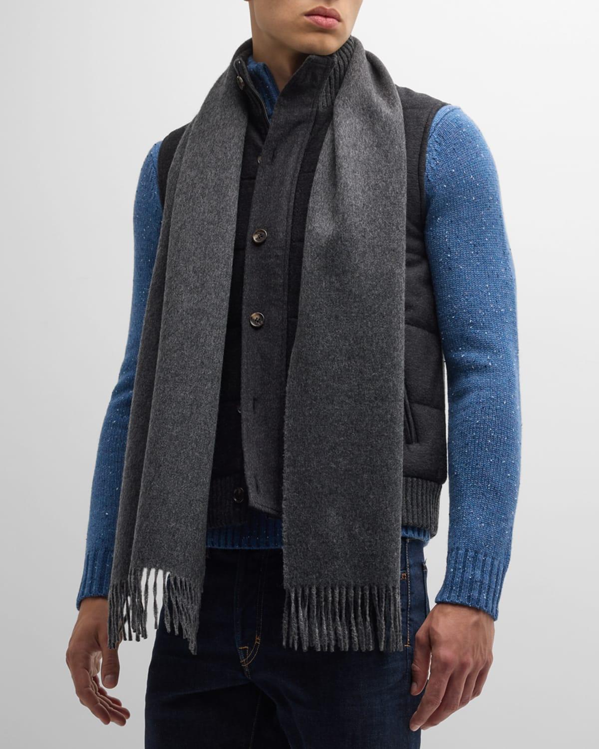 Mens Double-Face Cashmere Scarf Product Image