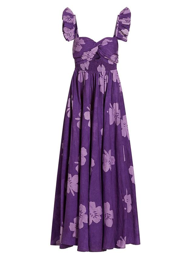 Womens Ibukun Ruffled Floral Maxi Dress Product Image