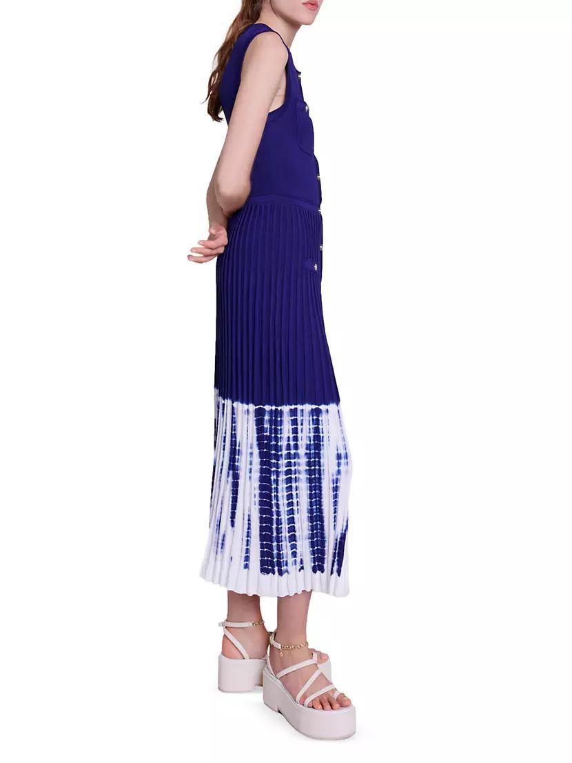 Tie-Dye Knit Midi Dress Product Image