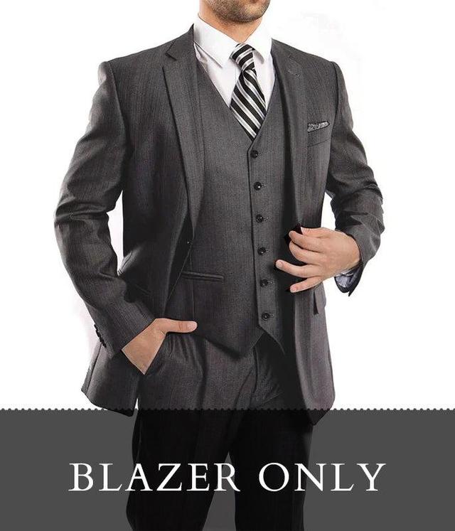 (40R Blazer) Steel Modern Fit 2 Button Blazer Product Image