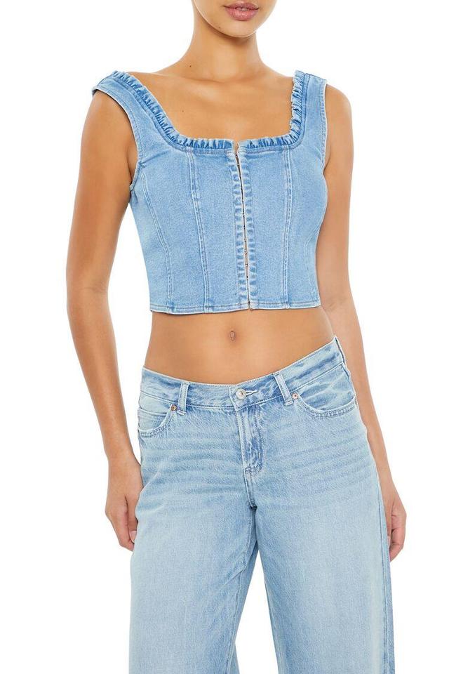 Denim Bustier Crop Top | Forever 21 Product Image