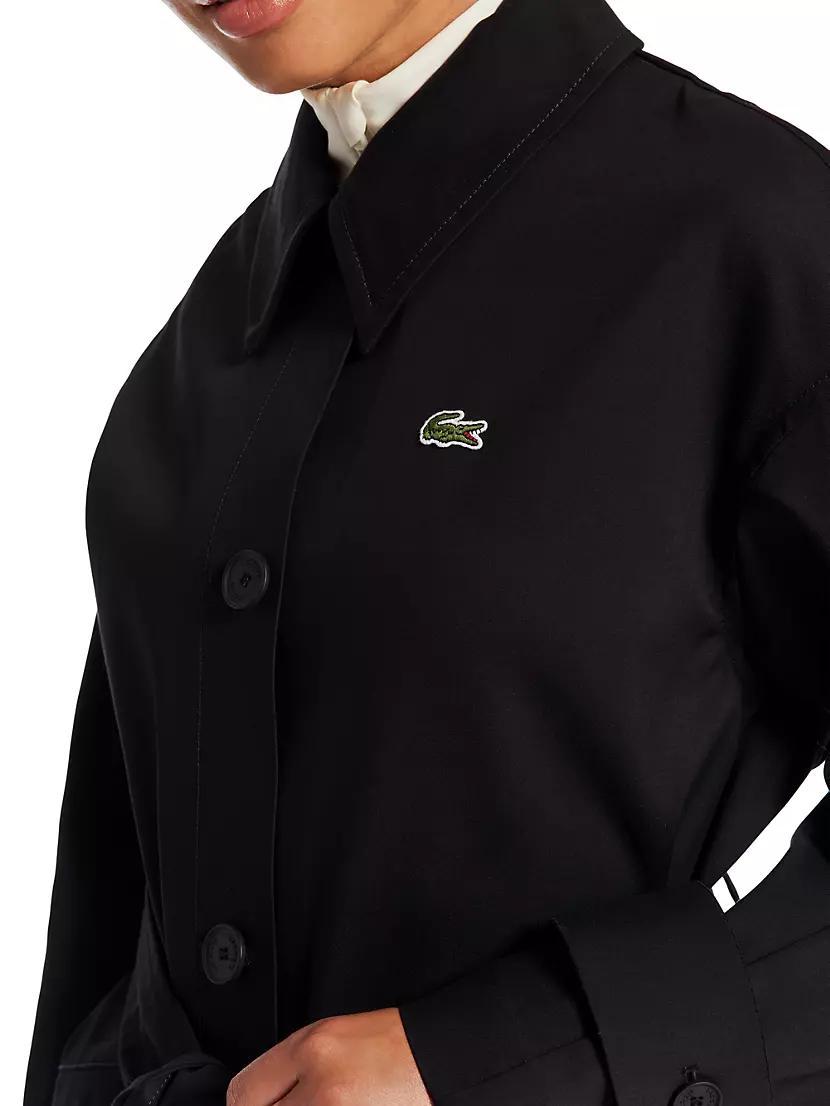 Lacoste x Bandier Belted Cotton-Blend Trench Coat Product Image