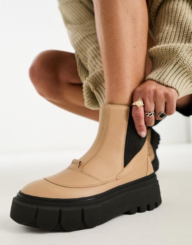 Sorel Caribou x chelsea boots in brown Product Image