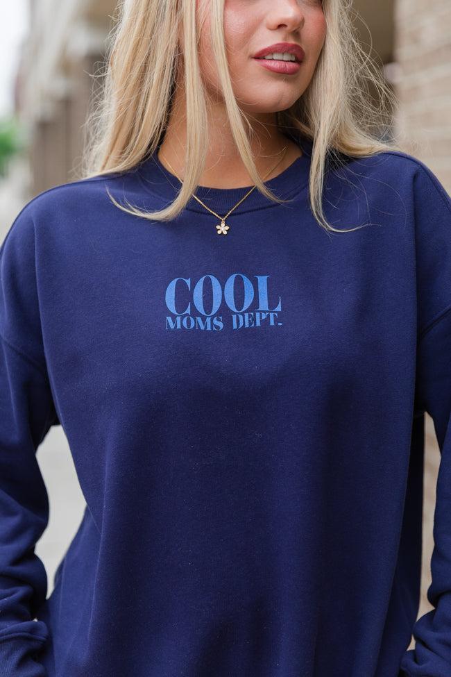 Cool Moms Dept. Navy Oversized Graphic Sweatshirt Product Image