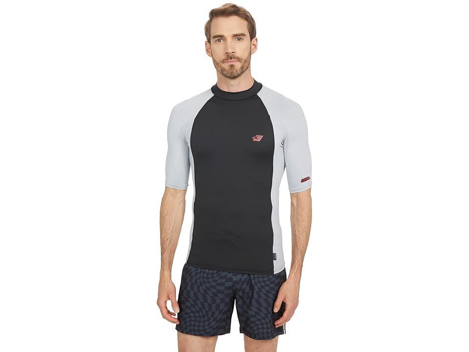 O'Neill Premium Short Sleeve Rashguard (Raven/Cool Grey/Cool Grey) Men's Swimwear Product Image