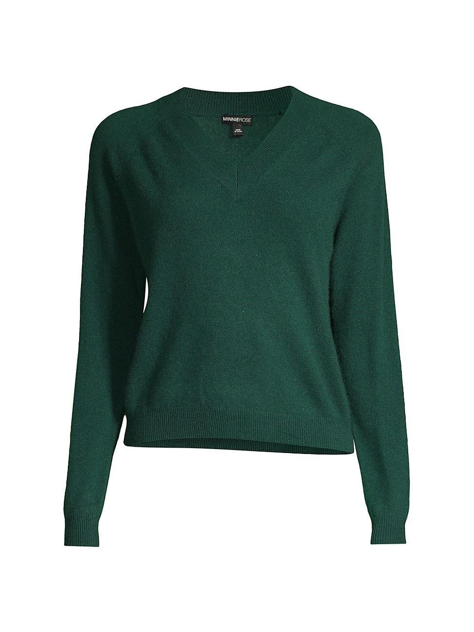 Womens V-Neck Cashmere Sweater product image