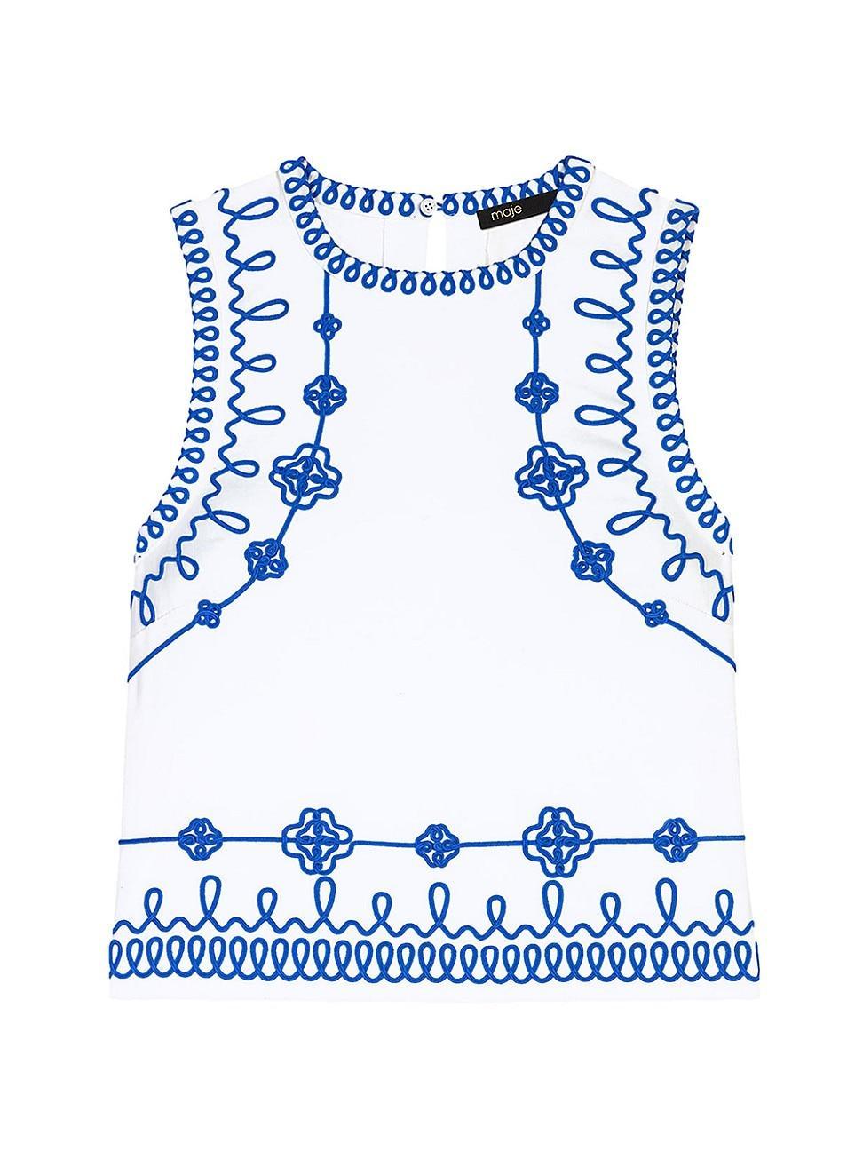 Womens Embroidered Top Product Image