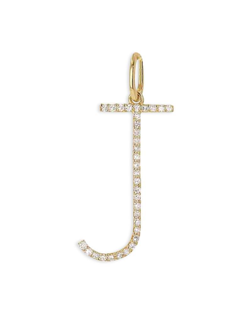 Womens 14K Yellow Gold & 0.16 TCW Diamond Oversized Initial Pendant Product Image