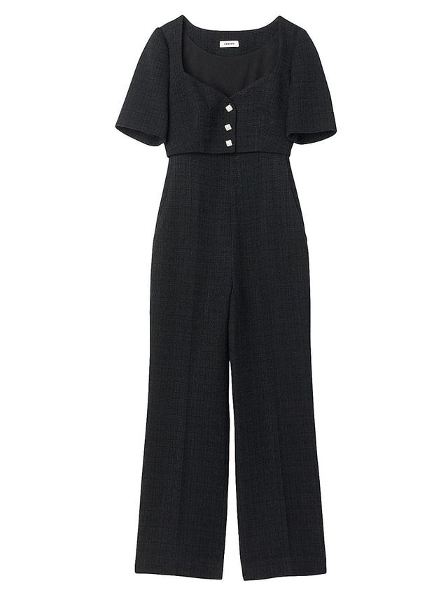 Womens Tweed Jumpsuit Product Image