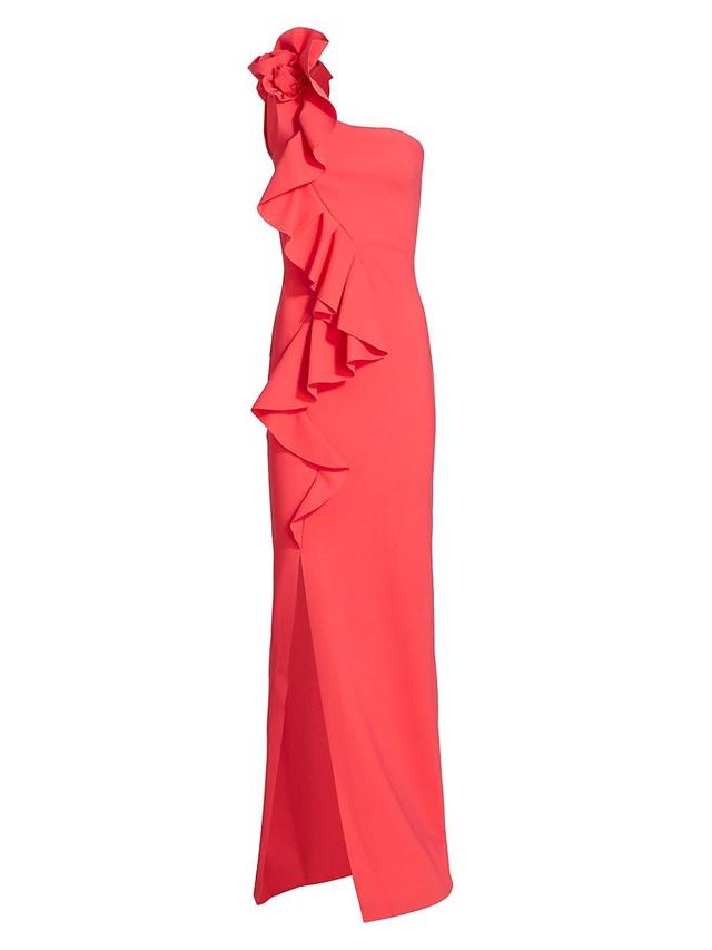 Womens Pervinca Asymmetric Ruffled Maxi Dress Product Image