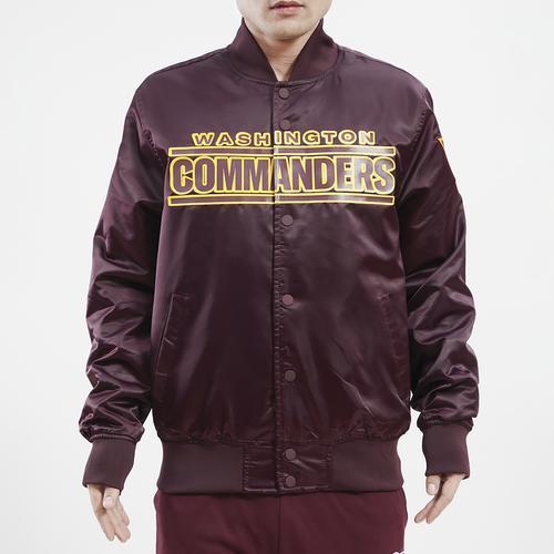 Pro Standard Mens Commanders Big Logo Satin Jacket Product Image