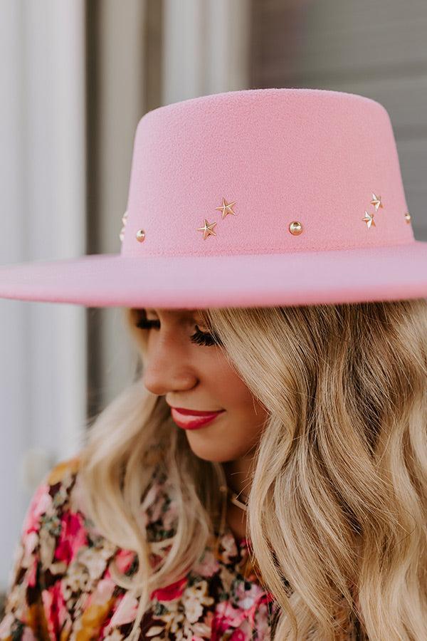 Enchanted To Meet You Felt Fedora In Pink Product Image