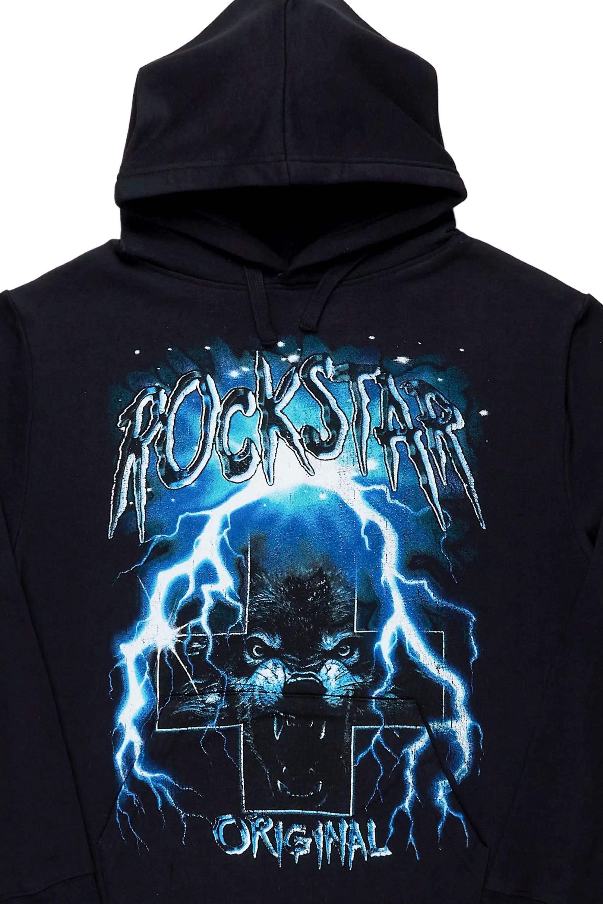 Bolk Black Graphic Hoodie Male Product Image