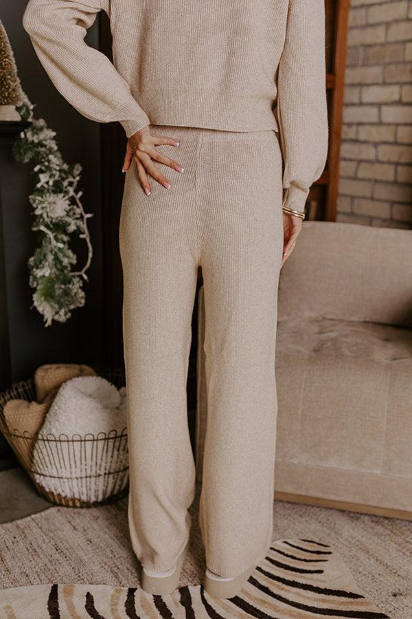 Cozy A La Mode High Waist Knit Pants Product Image