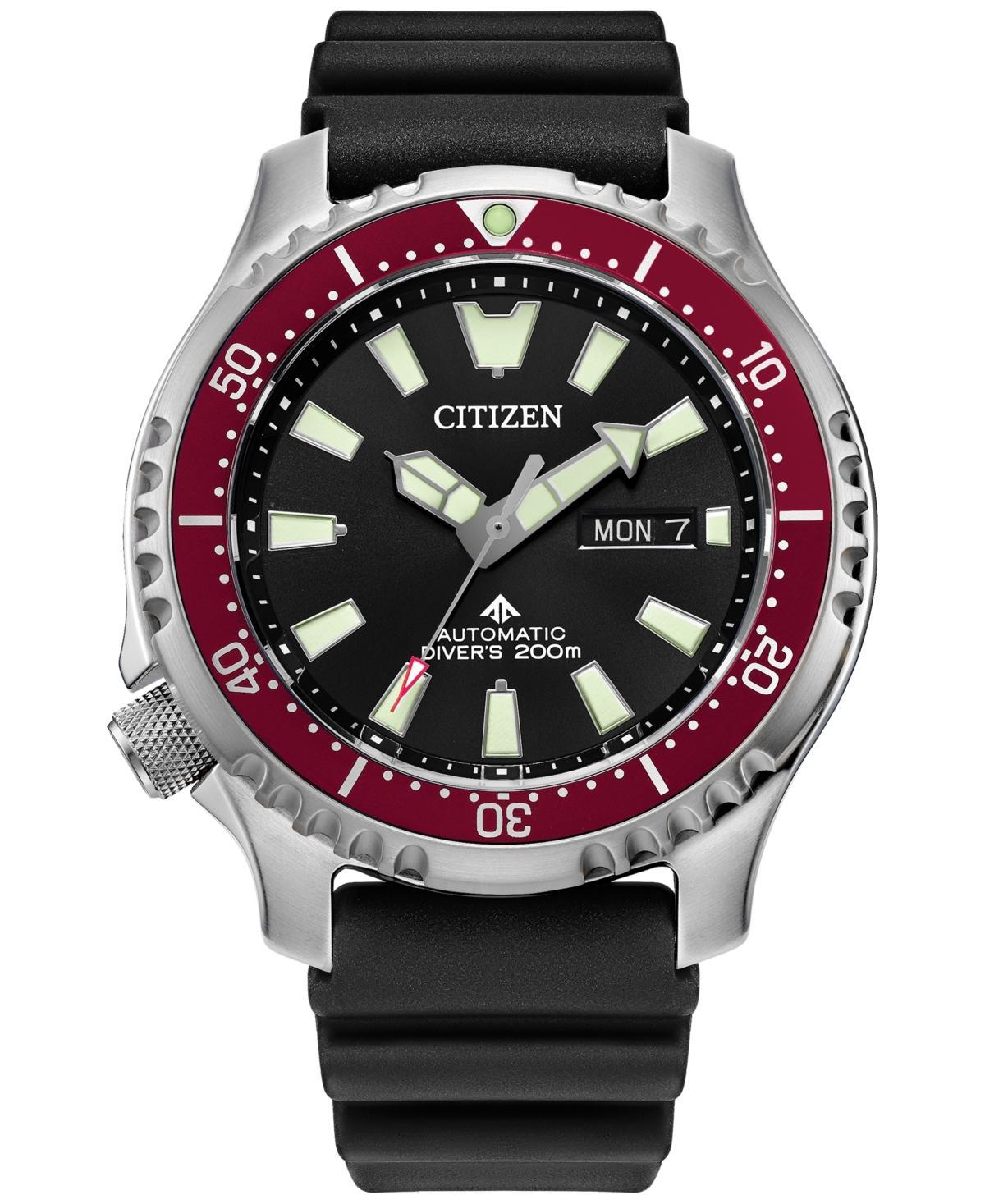 Men's Citizen Promaster Diver Two-Tone Automatic Black Rubber Strap Watch with Black Dial (Model: Ny0156-04E) Product Image