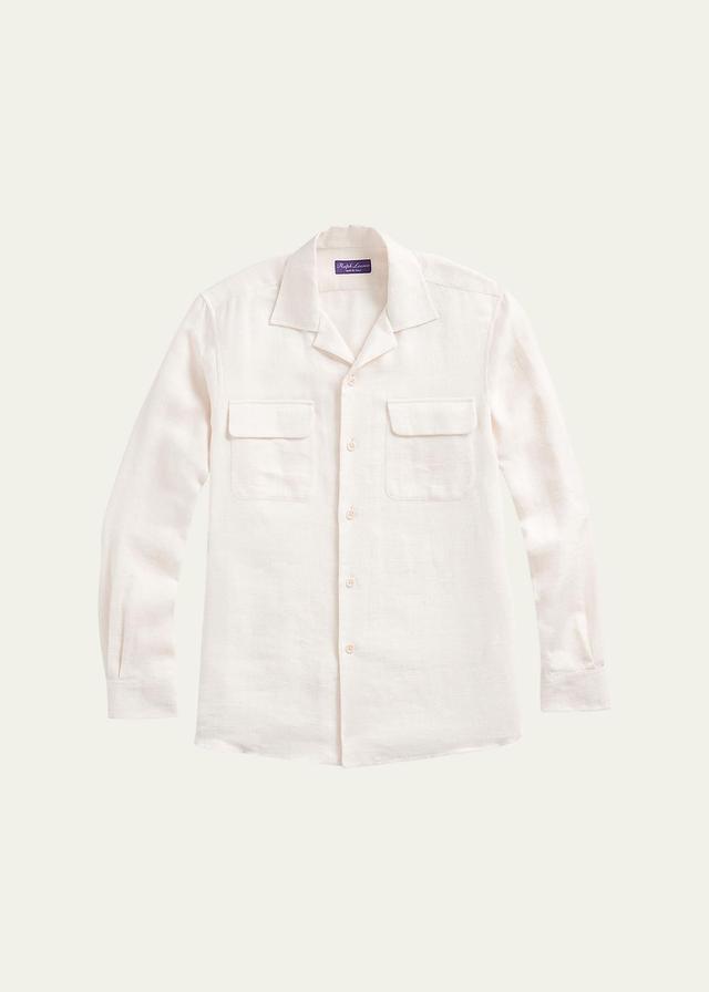 Men's Maxwell Textured Linen-Blend Camp Shirt Product Image