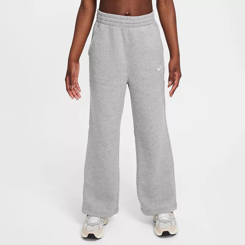 Women's Nike Sportswear Club Fleece Girls' Wide-Leg Pants Product Image