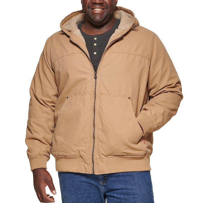 Big & Tall Dockers Sherpa Lined Trucker Jacket, Mens Dark Beige Product Image