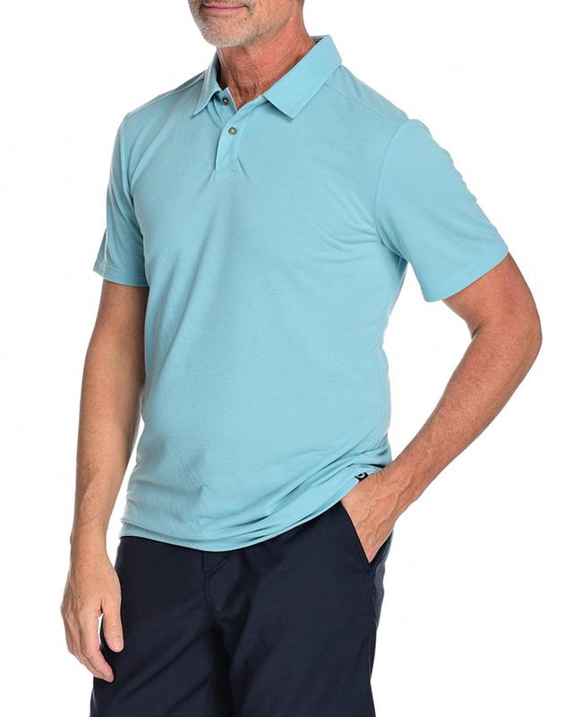 Mens Kent Asymmetric-Button Polo Shirt Product Image