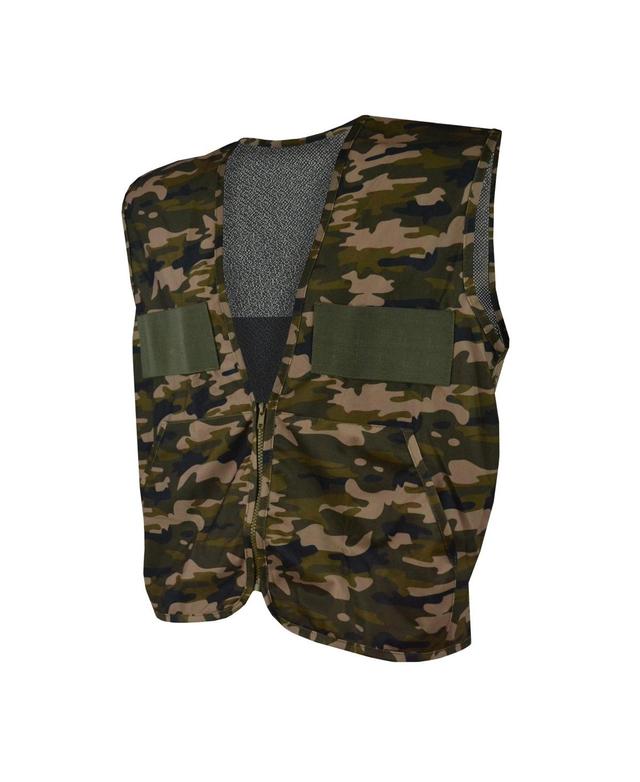 Muk Luks Mens Unisex Camo Hunting Vest with Game Bag, Brown Camo, 3X - Brown camo Product Image