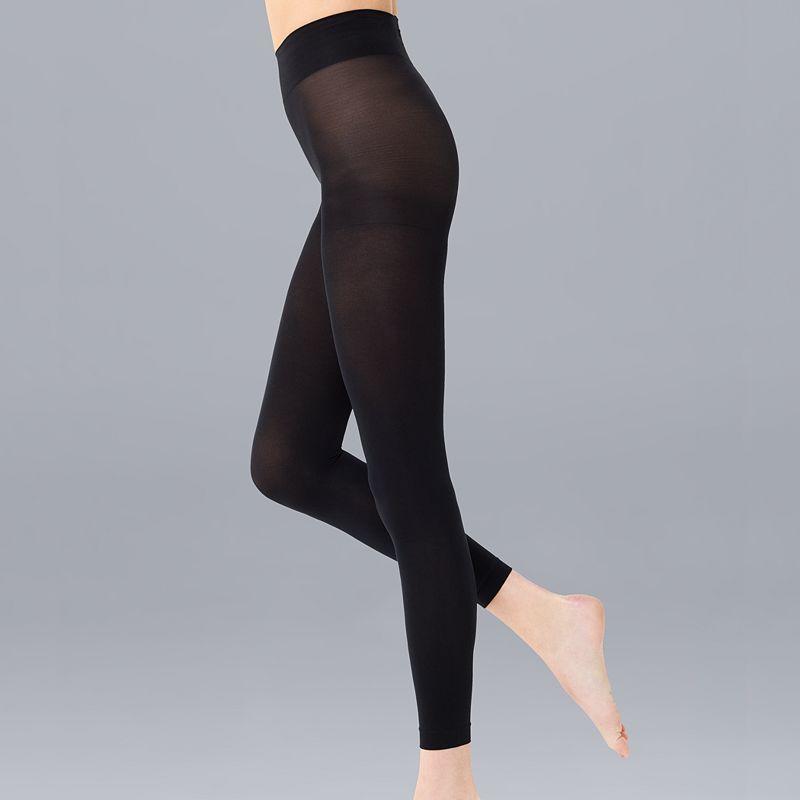 Womens Simply Vera Vera Wang Opaque 90D Footless Control Top Tights Product Image