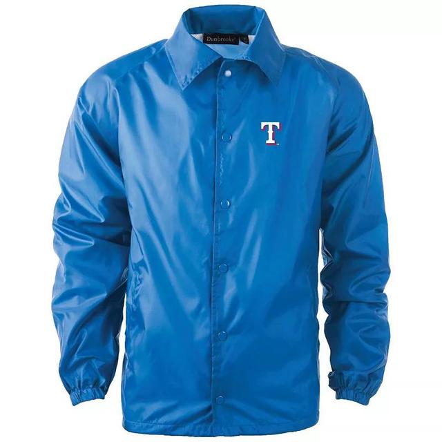 Mens Dunbrooke Royal Texas Rangers Coachs Raglan Full-Snap Windbreaker Jacket Product Image