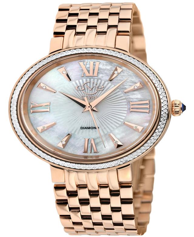 GV2 by Gevril Womens Genoa Rose Gold-Tone Stainless Steel Watch 36mm Product Image