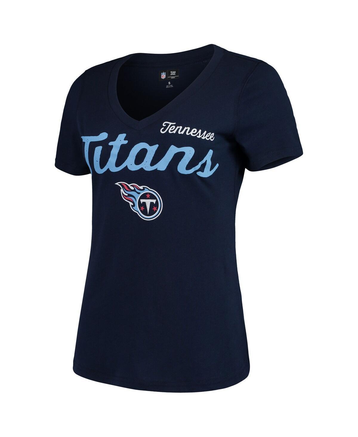 Womens G-iii 4Her by Carl Banks Navy Tennessee Titans Post Season V-Neck T-shirt Product Image