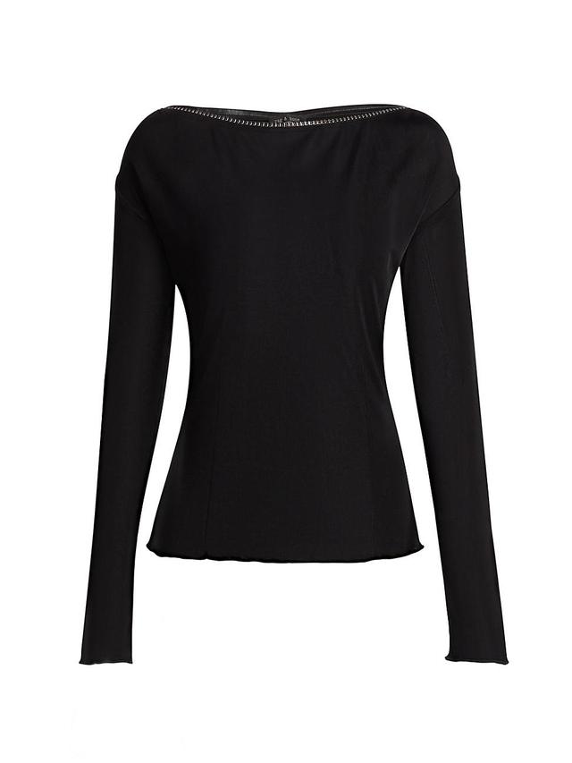 Womens Gwenyth Embellished Jersey Top Product Image