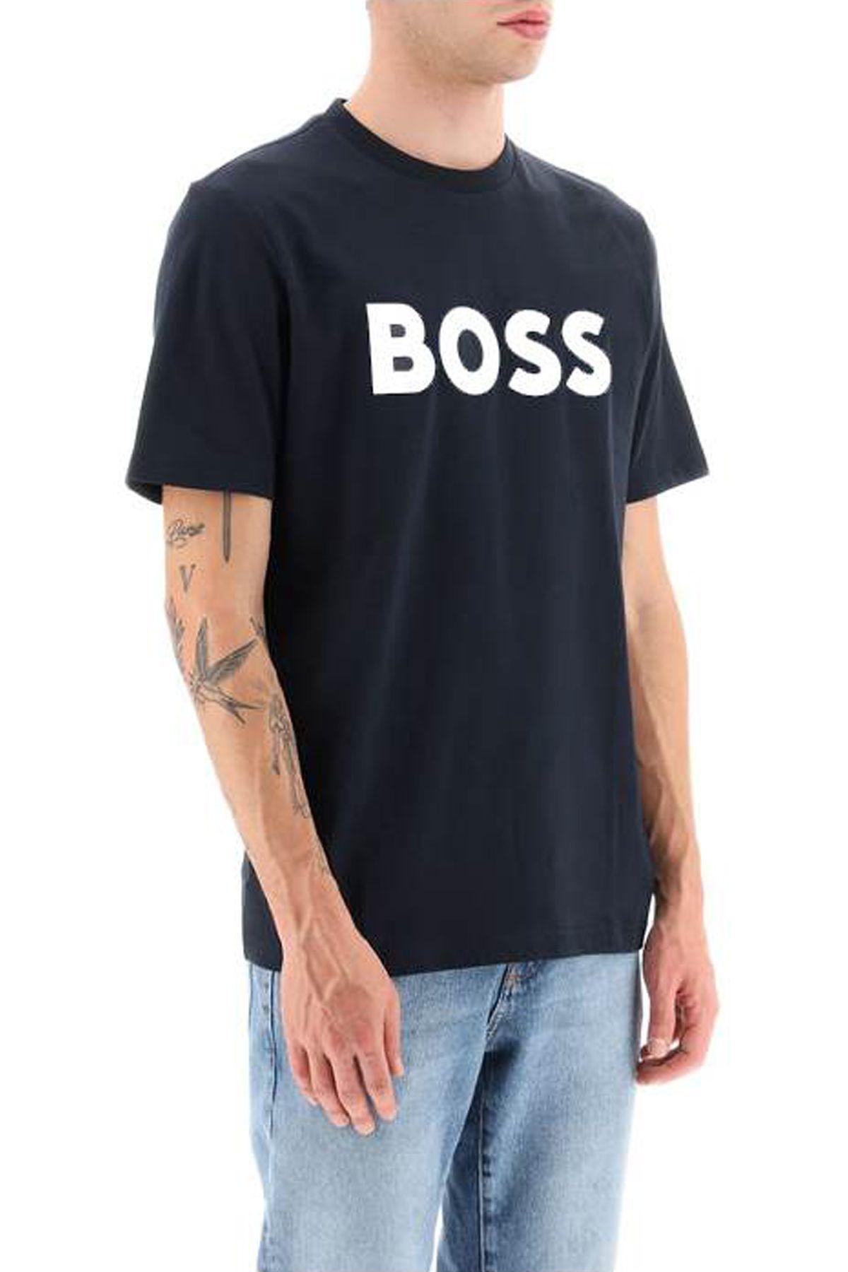 HUGO BOSS T-shirt With Logo In Blue Product Image