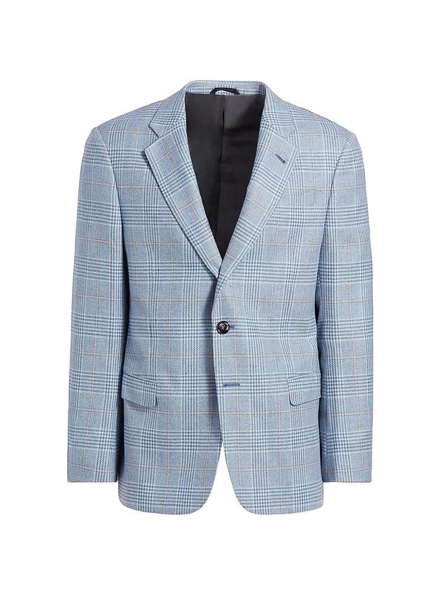 Mens Plaid Tailored Wool Jacket Product Image