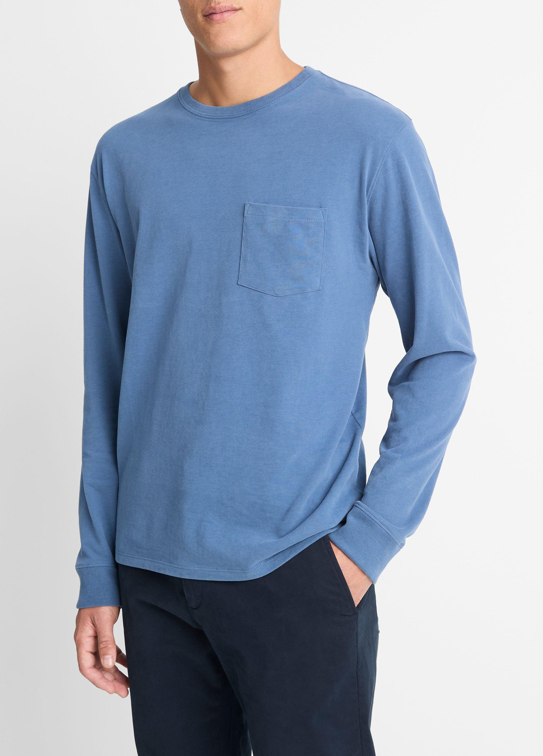 Sueded Jersey Long-Sleeve Pocket T-Shirt Product Image