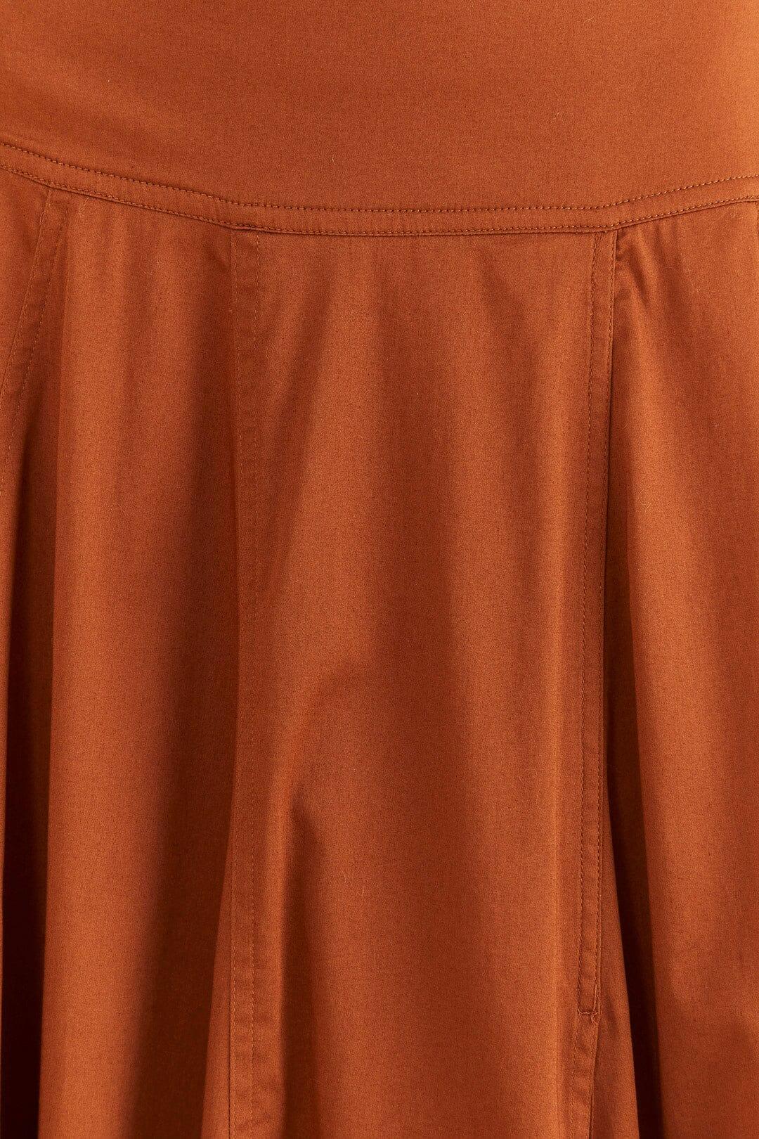 Caramel Ruffle Maxi Skirt Product Image