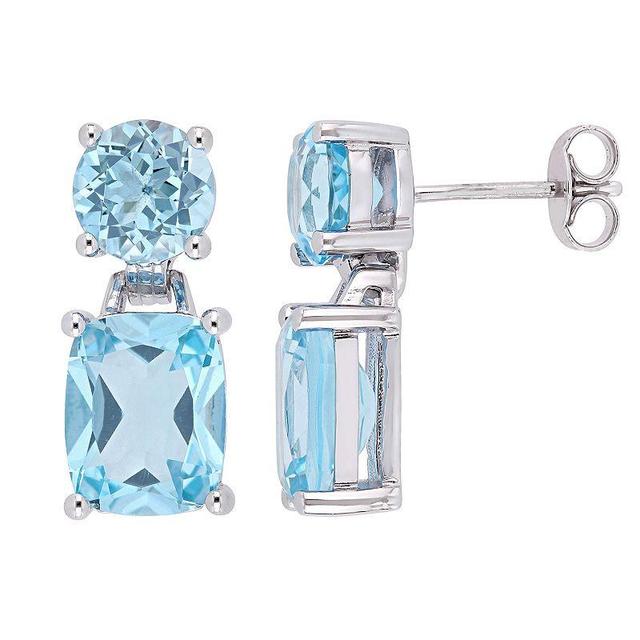 Stella Grace Sterling Silver Sky Blue Topaz Drop Earrings, Womens Product Image