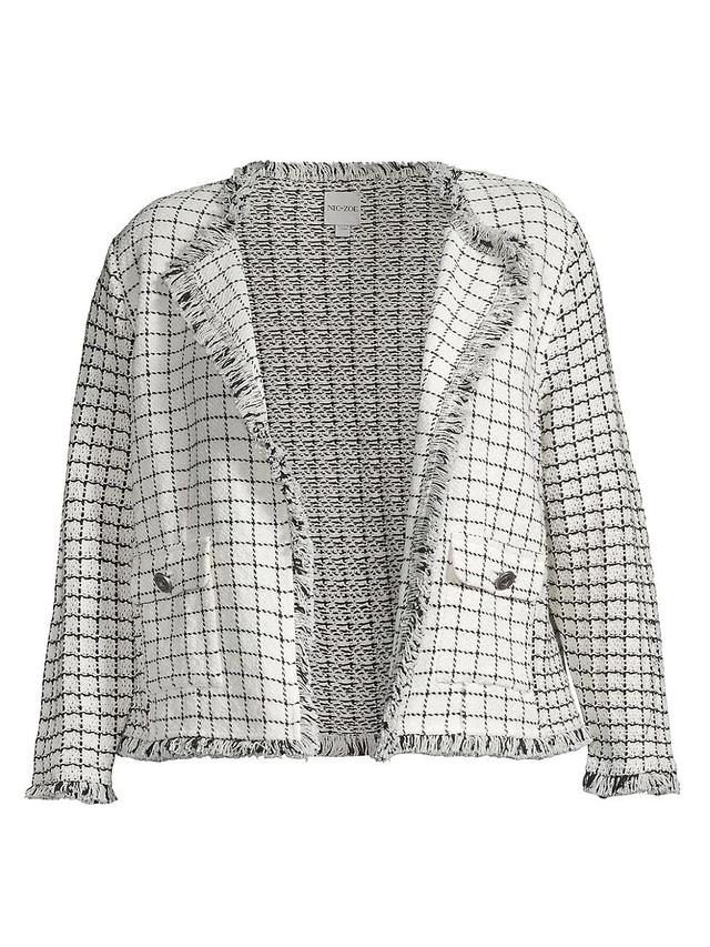 NIC+ZOE Grid Fringe Mix Jacket Product Image