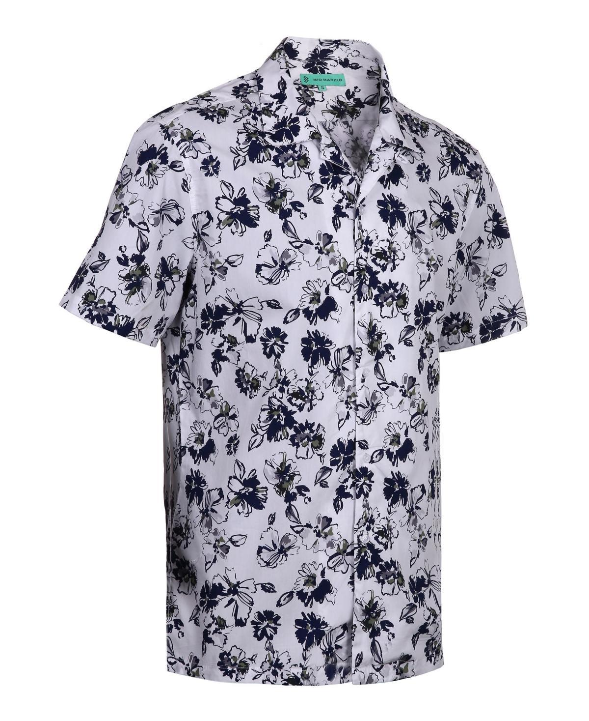 Mio Marino Mens Hawaiian Print Cotton Dress Shirts Product Image