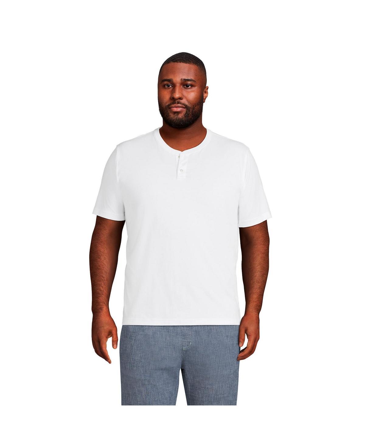 Big & Tall Lands End Super-T Henley, Mens Radiant Blue Product Image