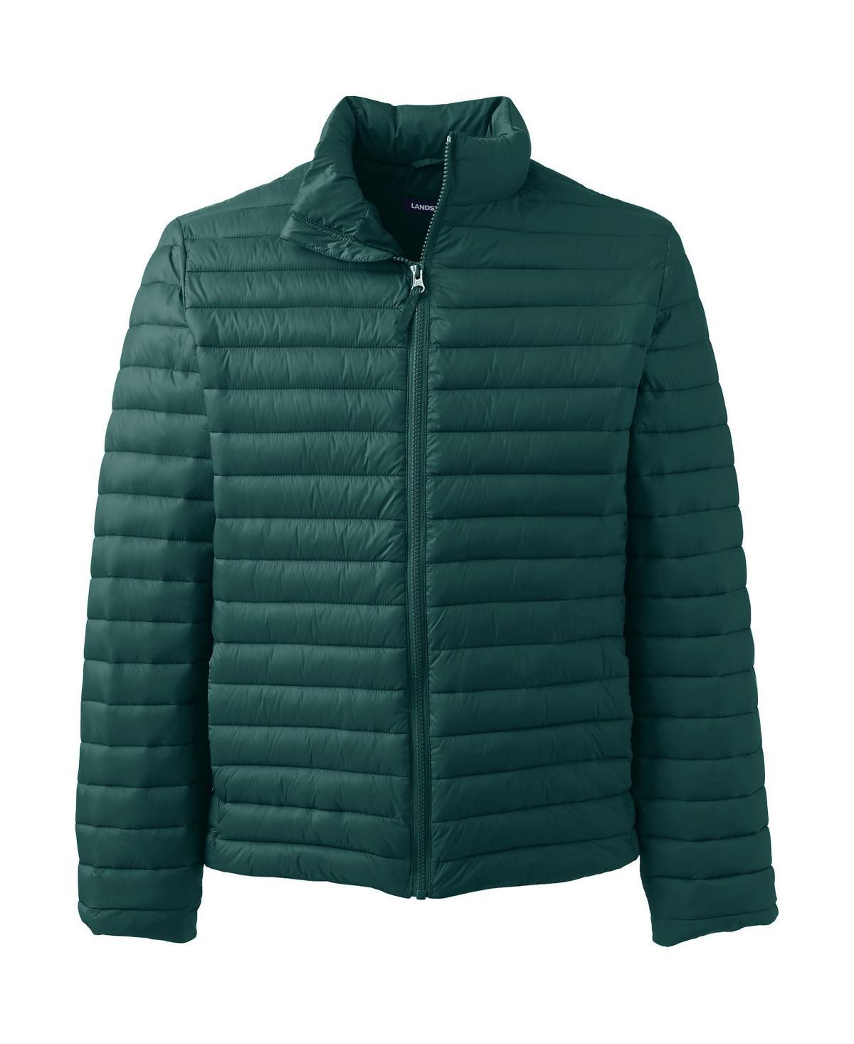 Mens Lands End School Uniform ThermoPlume Jacket Green Product Image