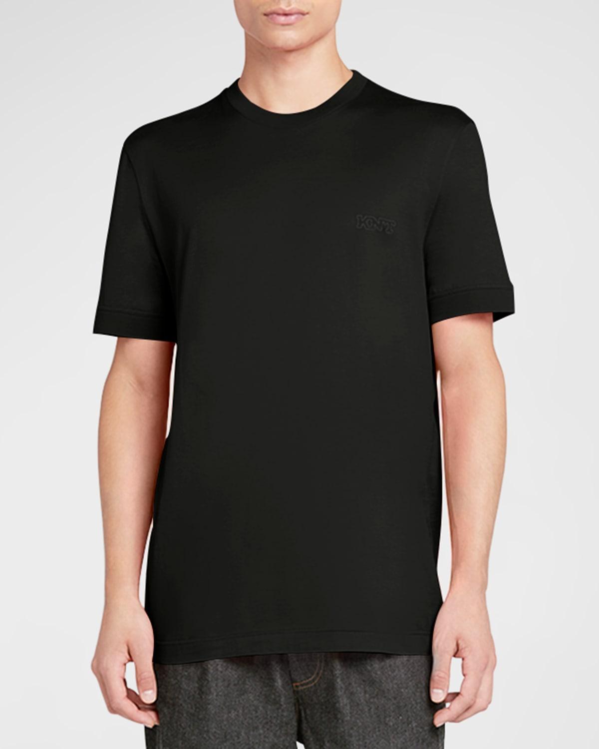 Mens Outline Logo Crewneck T-Shirt Product Image