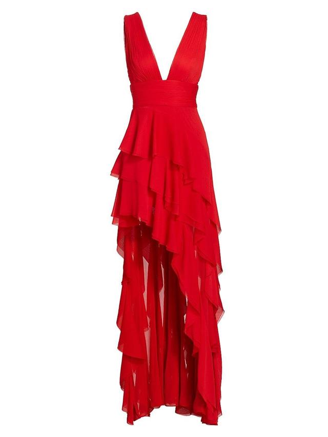 Womens Holly Ruffled Chiffon Dress Product Image