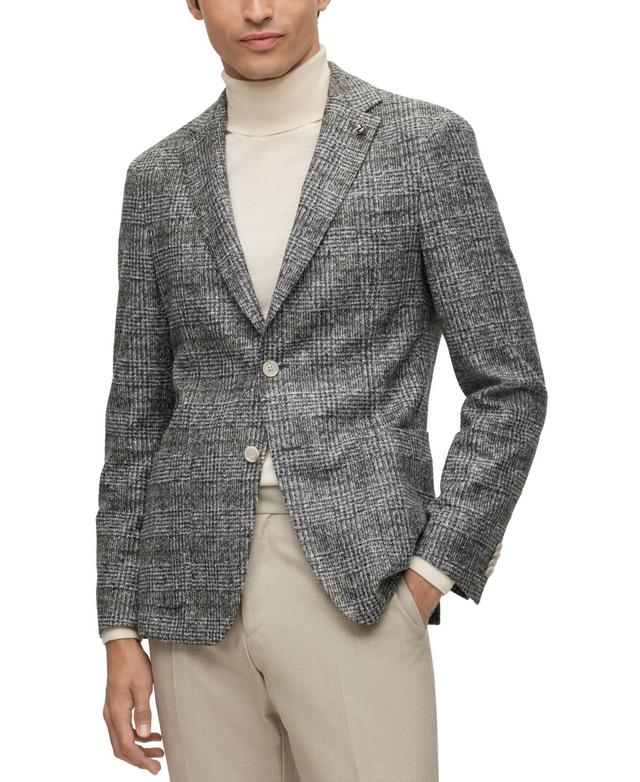 Boss by Hugo Boss Mens Checked Slim-Fit Jacket Product Image