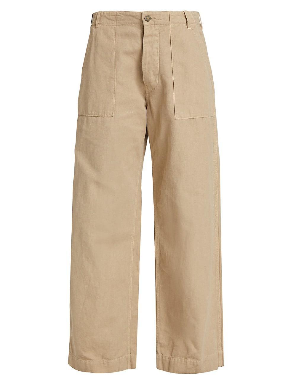 Womens Leon Cotton Wide-Leg Pants Product Image